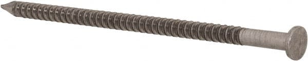 Made in USA - 12D, 9 Gauge, 3-1/4" OAL Common Nails - Ring Shank, T304 Stainless Steel - Exact Tooling
