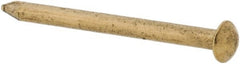 Made in USA - 18 Gauge, 5/8" OAL Escutcheon Pin Nails - Smooth Shank, Brass, Bright Finish - Exact Tooling