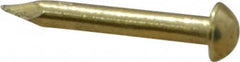 Made in USA - 16 Gauge, 1/2" OAL Escutcheon Pin Nails - Smooth Shank, Brass, Bright Finish - Exact Tooling