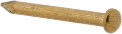 Made in USA - 16 Gauge, 5/8" OAL Escutcheon Pin Nails - Smooth Shank, Brass, Bright Finish - Exact Tooling