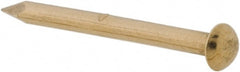 Made in USA - 16 Gauge, 3/4" OAL Escutcheon Pin Nails - Smooth Shank, Brass, Bright Finish - Exact Tooling