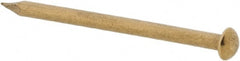 Made in USA - 16 Gauge, 1" OAL Escutcheon Pin Nails - Smooth Shank, Brass, Bright Finish - Exact Tooling