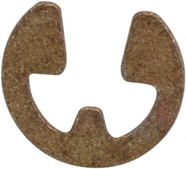 Rotor Clip - 0.052" Groove Diam, 1/16" Shaft Diam, Zinc Yellow Dichromate Steel, E Style External Retaining Rings - 0.012" Groove Width, 0.005" Groove Depth, 0.01" Ring Thickness, Grade 1060-1090 - Exact Tooling