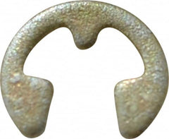 Rotor Clip - 0.074" Groove Diam, 3/32" Shaft Diam, Zinc Yellow Dichromate Steel, E Style External Retaining Rings - 0.02" Groove Width, 0.01" Groove Depth, 0.015" Ring Thickness, Grade 1060-1090 - Exact Tooling