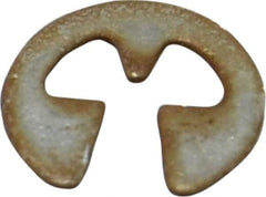 Rotor Clip - 0.079" Groove Diam, 7/64" Shaft Diam, Zinc Yellow Dichromate Steel, E Style External Retaining Rings - 0.02" Groove Width, 0.015" Groove Depth, 0.015" Ring Thickness, Grade 1060-1090 - Exact Tooling