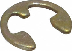 Rotor Clip - 0.147" Groove Diam, 3/16" Shaft Diam, Zinc Yellow Dichromate Steel, E Style External Retaining Rings - 0.029" Groove Width, 0.02" Groove Depth, 0.025" Ring Thickness, Grade 1060-1090 - Exact Tooling