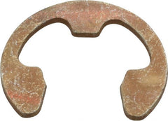 Rotor Clip - 0.396" Groove Diam, 1/2" Shaft Diam, Zinc Yellow Dichromate Steel, E Style External Retaining Rings - 0.046" Groove Width, 0.052" Groove Depth, 0.042" Ring Thickness, Grade 1060-1090 - Exact Tooling