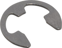 Rotor Clip - 1/4" Groove Diam, 5/16" Shaft Diam, Stainless Steel, E Style External Retaining Rings - 0.029" Groove Width, 0.031" Groove Depth, 0.025" Ring Thickness, Grade 15-7 Grade 632 - Exact Tooling