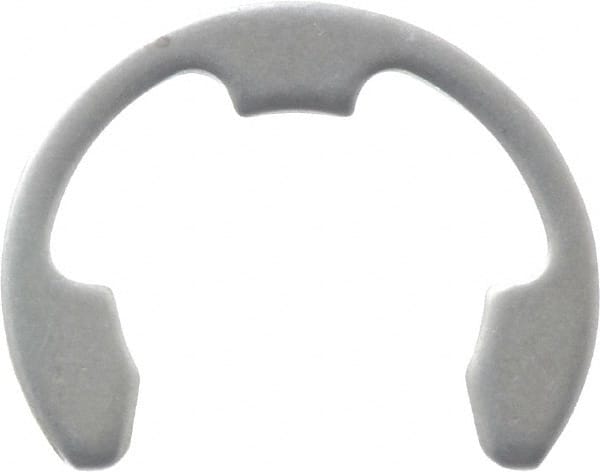 Rotor Clip - 5/8" Groove Diam, 3/4" Shaft Diam, Stainless Steel, E Style External Retaining Rings - 0.056" Groove Width, 0.062" Groove Depth, 0.05" Ring Thickness, Grade 15-7 Grade 632 - Exact Tooling