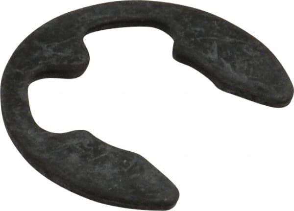 Rotor Clip - 12mm Groove Diam, 13 to 18mm Shaft Diam, Phosphate & Oil Steel, E Style External Retaining Rings - 1.35mm Groove Width, 1.3mm Ring Thickness, Grade 1060-1090 - Exact Tooling