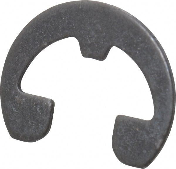 Rotor Clip - 0.21" Groove Diam, 1/4" Shaft Diam, Phosphate Steel, Reinforced E Style External Retaining Rings - 0.029" Groove Width, 0.02" Groove Depth, 0.025" Ring Thickness, Grade 1060-1090 - Exact Tooling