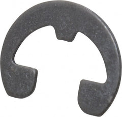 Rotor Clip - 0.21" Groove Diam, 1/4" Shaft Diam, Phosphate Steel, Reinforced E Style External Retaining Rings - 0.029" Groove Width, 0.02" Groove Depth, 0.025" Ring Thickness, Grade 1060-1090 - Exact Tooling