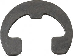 Rotor Clip - 0.343" Groove Diam, 7/16" Shaft Diam, Phosphate Steel, Reinforced E Style External Retaining Rings - 0.04" Groove Width, 0.047" Groove Depth, 0.035" Ring Thickness, Grade 1060-1090 - Exact Tooling