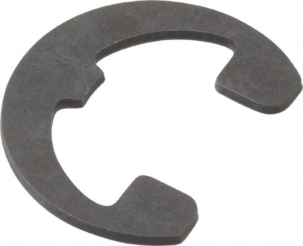 Rotor Clip - 0.396" Groove Diam, 1/2" Shaft Diam, Phosphate Steel, Reinforced E Style External Retaining Rings - 0.046" Groove Width, 0.052" Groove Depth, 0.042" Ring Thickness, Grade 1060-1090 - Exact Tooling