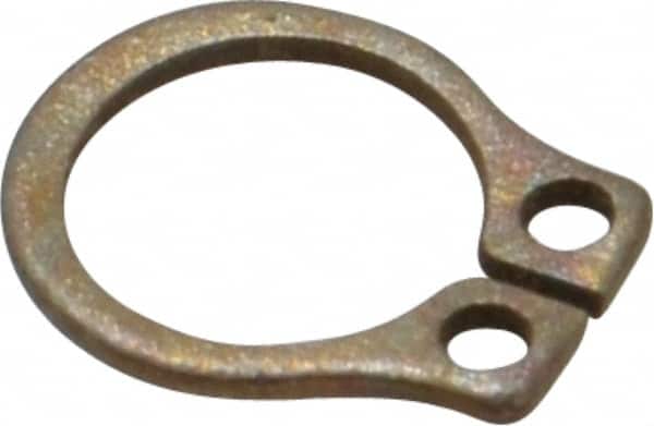 Rotor Clip - 0.23" Groove Diam, 1/4" Shaft Diam, Zinc Yellow Dichromate Steel, Snap External Retaining Rings - 0.029" Groove Width, 0.01" Groove Depth, 0.025" Ring Thickness, Grade 1060-1090 - Exact Tooling