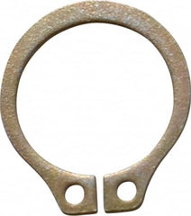 Rotor Clip - 0.382" Groove Diam, 13/32" Shaft Diam, Zinc Yellow Dichromate Steel, Snap External Retaining Rings - 0.029" Groove Width, 0.012" Groove Depth, 0.025" Ring Thickness, Grade 1060-1090 - Exact Tooling