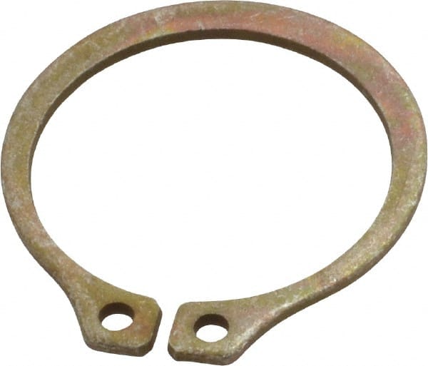 Rotor Clip - 1" Groove Diam, 1-1/16" Shaft Diam, Zinc Yellow Dichromate Steel, Snap External Retaining Rings - 0.056" Groove Width, 0.032" Groove Depth, 0.05" Ring Thickness, Grade 1060-1090 - Exact Tooling