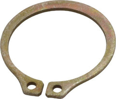 Rotor Clip - 1" Groove Diam, 1-1/16" Shaft Diam, Zinc Yellow Dichromate Steel, Snap External Retaining Rings - 0.056" Groove Width, 0.032" Groove Depth, 0.05" Ring Thickness, Grade 1060-1090 - Exact Tooling