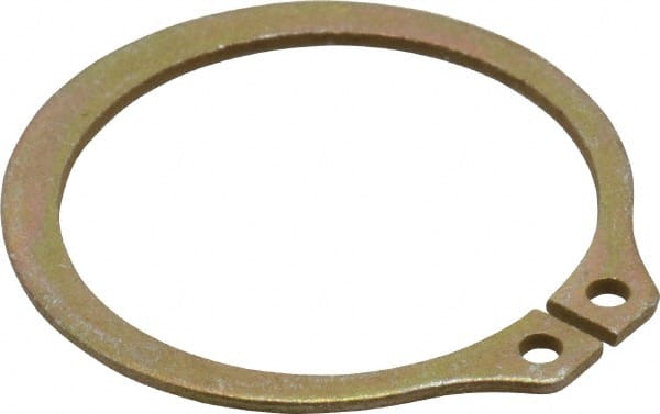 Rotor Clip - 1-13/32" Groove Diam, 1-1/2" Shaft Diam, Zinc Yellow Dichromate Steel, Snap External Retaining Rings - 0.056" Groove Width, 0.047" Groove Depth, 0.05" Ring Thickness, Grade 1060-1090 - Exact Tooling