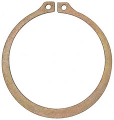 Rotor Clip - 2.481" Groove Diam, 2-5/8" Shaft Diam, Zinc Yellow Dichromate Steel, Snap External Retaining Rings - 0.086" Groove Width, 0.072" Groove Depth, 0.078" Ring Thickness, Grade 1060-1090 - Exact Tooling