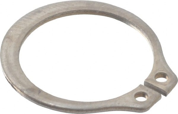 Rotor Clip - 0.559" Groove Diam, 19/32" Shaft Diam, Zinc-Plated Stainless Steel, Snap External Retaining Rings - 0.039" Groove Width, 0.017" Groove Depth, 0.035" Ring Thickness, Grade 15-7 Grade 632 - Exact Tooling