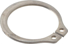 Rotor Clip - 0.559" Groove Diam, 19/32" Shaft Diam, Zinc-Plated Stainless Steel, Snap External Retaining Rings - 0.039" Groove Width, 0.017" Groove Depth, 0.035" Ring Thickness, Grade 15-7 Grade 632 - Exact Tooling