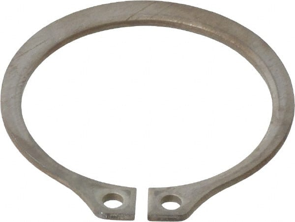Rotor Clip - 1.118" Groove Diam, 1-3/16" Shaft Diam, Zinc-Plated Stainless Steel, Snap External Retaining Rings - 0.056" Groove Width, 0.035" Groove Depth, 0.05" Ring Thickness, Grade 15-7 Grade 632 - Exact Tooling