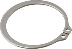 Rotor Clip - 1.886" Groove Diam, 2" Shaft Diam, Zinc-Plated Stainless Steel, Snap External Retaining Rings - 0.068" Groove Width, 0.057" Groove Depth, 0.062" Ring Thickness, Grade 15-7 Grade 632 - Exact Tooling