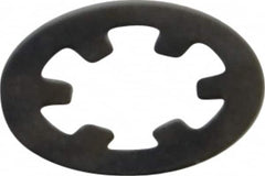 Rotor Clip - 3/16" Shaft Diam, Phosphate Steel, Self Locking External Retaining Rings - 0.01" Ring Thickness, Grade 1060-1090 - Exact Tooling