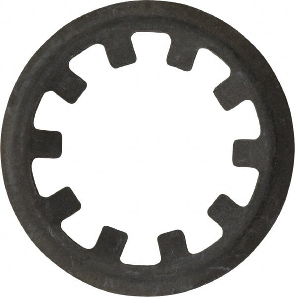 Rotor Clip - 7/16" Shaft Diam, Phosphate Steel, Self Locking External Retaining Rings - 0.015" Ring Thickness, Grade 1060-1090 - Exact Tooling