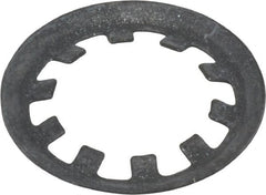 Rotor Clip - 1/2" Shaft Diam, Phosphate Steel, Self Locking External Retaining Rings - 0.015" Ring Thickness, Grade 1060-1090 - Exact Tooling