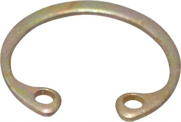 Rotor Clip - 0.015" Thick, Zinc Yellow Dichromate Finish, Steel Snap Internal Retaining Ring - 0.02" Groove Width, 0.009" Groove Depth, 0.33" Groove Diam, Grade 1060-1090 - Exact Tooling