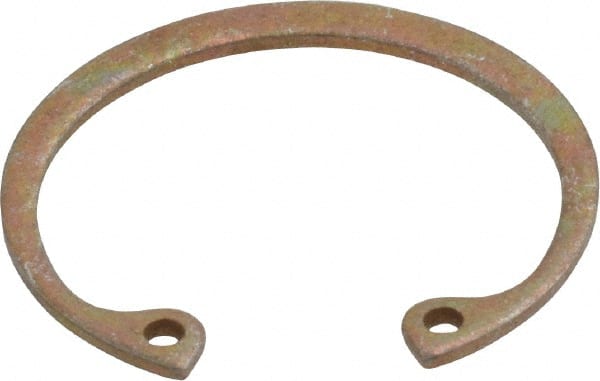 Rotor Clip - 0.042" Thick, Zinc Yellow Dichromate Finish, Steel Snap Internal Retaining Ring - 0.046" Groove Width, 0.033" Groove Depth, 1.066" Groove Diam, Grade 1060-1090 - Exact Tooling