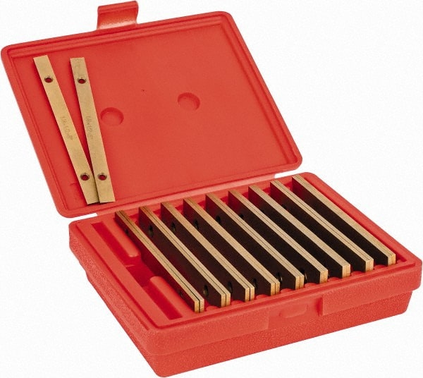Avenger Tools - 20 Piece, 6 Inch Long Alloy Steel Parallel Set - 1/2 to 1-5/8 Inch High, 1/8 to 1/8 Inch Thick, 55-62 RC Hardness, Sold as 10 Pair - Exact Tooling