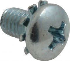 Value Collection - #10-32 UNF, 5/16" Length Under Head Phillips Drive Machine Screw - Pan Head, Grade J82 Steel, Zinc-Plated Finish, External Tooth - Exact Tooling