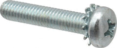 Value Collection - #10-32 UNF, 1" Length Under Head Phillips Drive Machine Screw - Pan Head, Grade J82 Steel, Zinc-Plated Finish, External Tooth - Exact Tooling