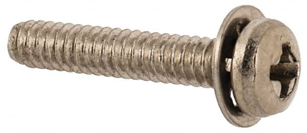 Value Collection - #4-40 UNC, 5/8" Length Under Head Phillips Drive Machine Screw - Pan Head, Grade 410 & 18-8 Stainless Steel, Internal Tooth - Exact Tooling