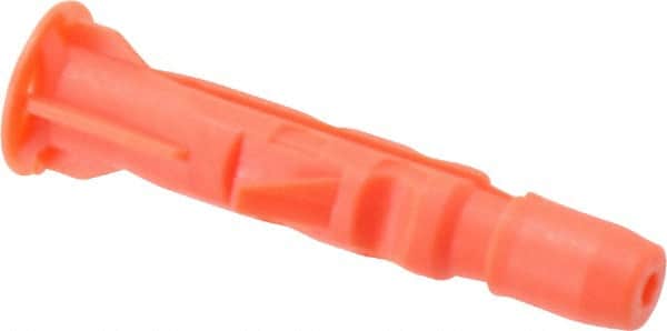 Value Collection - 1/4" Diam, 1-7/16" Long, Plug Drywall & Hollow Wall Anchor - 1/4" Drill, Plastic, Use in Drywall & Hollow Wall - Exact Tooling