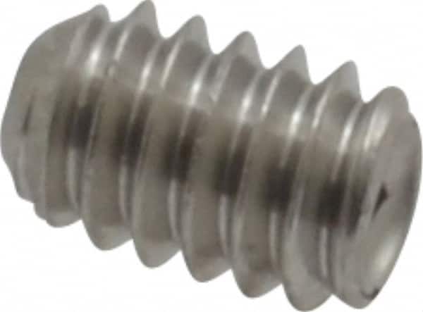 Value Collection - #5-40 UNC, 3/16" OAL, Cup Point Set Screw - Grade 18-8 Stainless Steel, 1/16" Key - Exact Tooling