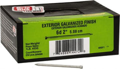 Value Collection - 6D, 13 Gauge, 2" OAL Finishing Nails - Smooth Shank, Grade 2 Steel, Galvanized Finish - Exact Tooling