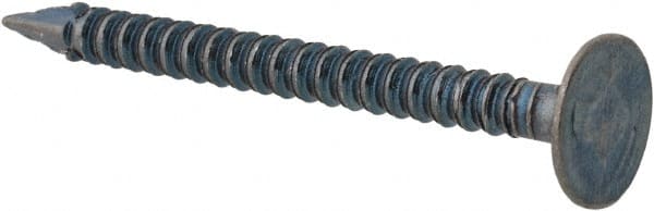 Value Collection - 13 Gauge, 1-3/8" OAL Common Nails - Annular Thread Shank, Grade 2 Steel, Blued Finish - Exact Tooling