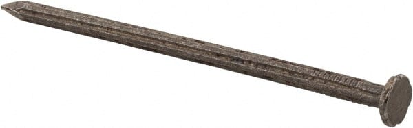 Value Collection - 9 Gauge, 3-1/2" OAL Masonry Nails - Fluted Shank, Grade 2 Steel, Uncoated - Exact Tooling
