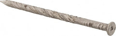 Value Collection - 7D, 12 Gauge, 2-1/4" OAL Flooring Nails - Screw Shank, Grade 2 Steel, Uncoated - Exact Tooling
