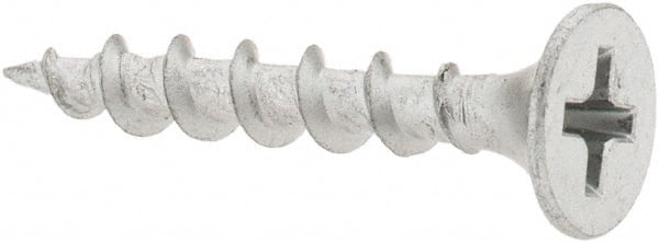 Value Collection - #6 Bugle Head, Phillips Steel Deck Screw - 1" OAL, Galvanized, Grade 2 - Exact Tooling