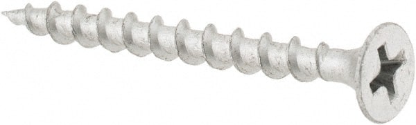 Value Collection - #6 Bugle Head, Phillips Steel Deck Screw - 1-5/8" OAL, Galvanized, Grade 2 - Exact Tooling