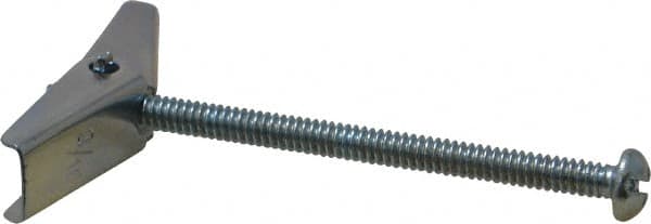 Value Collection - 3/16" Screw, 3/16" Diam, 3" Long, Toggle Bolt Drywall & Hollow Wall Anchor - 3/16" Drill, Zinc Plated, Steel, Use in Concrete, & Masonry, Hollow Tile, Plaster & Wallboard - Exact Tooling