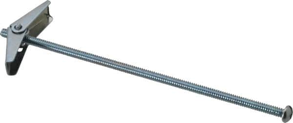 Value Collection - 3/16" Screw, 3/16" Diam, 6" Long, Toggle Bolt Drywall & Hollow Wall Anchor - 3/16" Drill, Zinc Plated, Steel, Use in Concrete, & Masonry, Hollow Tile, Plaster & Wallboard - Exact Tooling