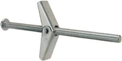 Value Collection - 5/16" Screw, 5/16" Diam, 6" Long, Toggle Bolt Drywall & Hollow Wall Anchor - 5/16" Drill, Zinc Plated, Steel, Use in Concrete, & Masonry, Hollow Tile, Plaster & Wallboard - Exact Tooling