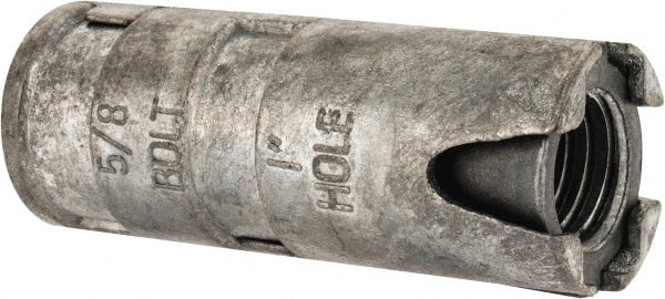 Value Collection - 5/8" Diam, 1" Drill, 2-5/8" OAL, Single Expansion Concrete Anchor - Alloy Steel - Exact Tooling