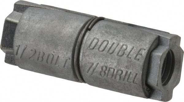 Value Collection - 1/2" Diam, 7/8" Drill, 2" OAL, 1" Min Embedment Double Expansion Concrete Anchor - Zinc - Exact Tooling